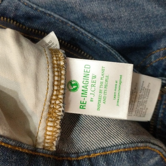 #706J. CREW 10" High Rise Skinny Women's Jeans with Raw Hem. Medium Wash. 30 - Picture 6 of 10